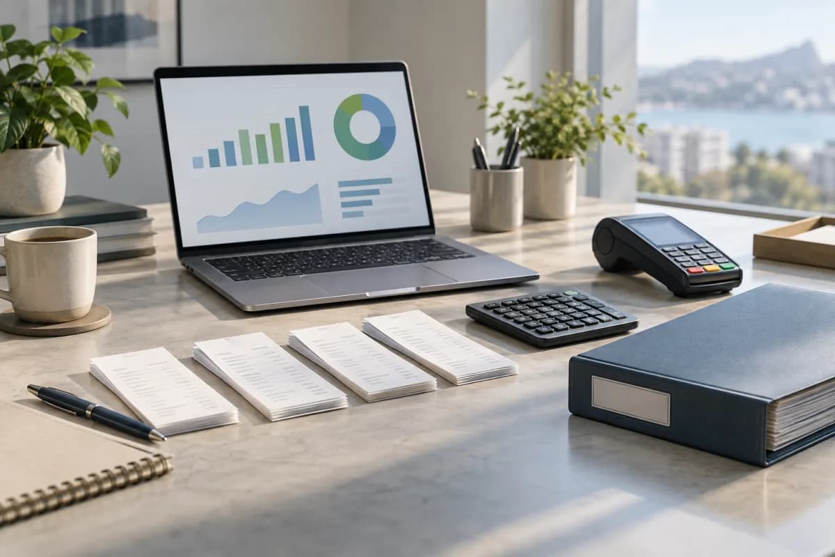 A tidy commerce finance review workspace