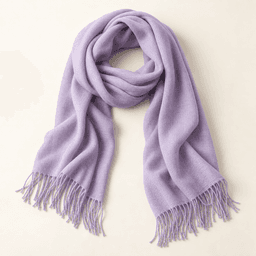 Lavender scarf suggested in an illustrative Instagram conversation